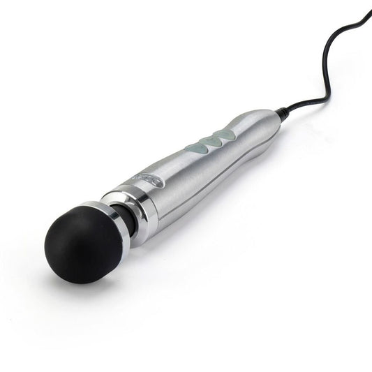 Doxy Wand Massager Number 3 28cm Silver - Compact 3000-9000 RPM Removable Head UK