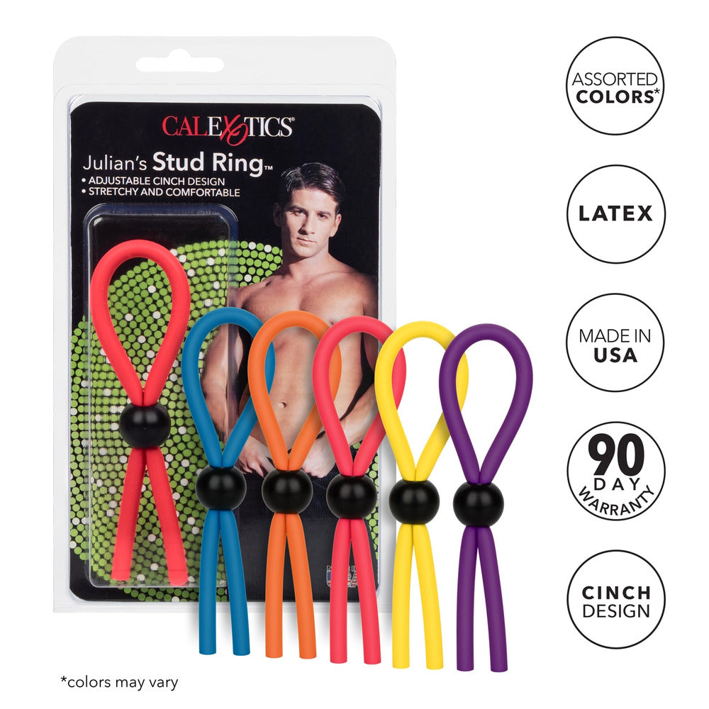 Julians Stud Ring - Fully Adjustable Lasso Latex Toggle Bead Erection Keeper