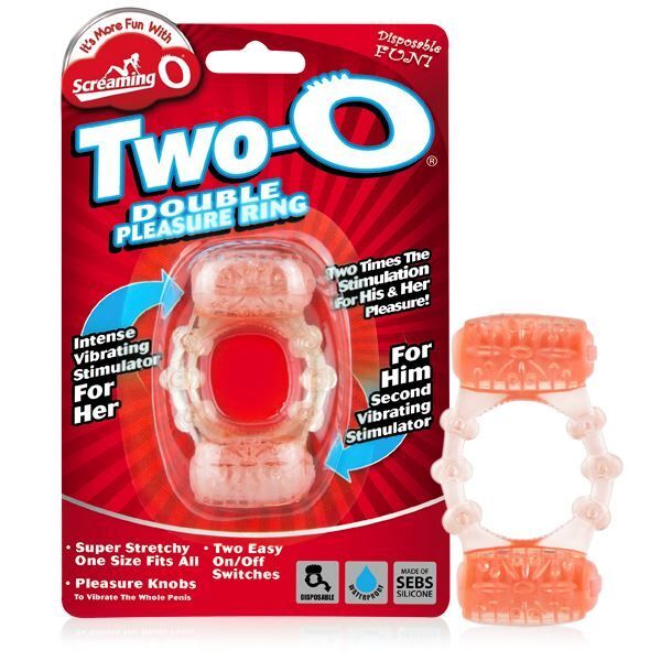 Screaming O TwoO Vibrating Cock Ring Pink - Dual Motors 30+ Min Latex Phthalate-Free