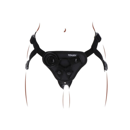 Get Real Strap On Harness - 3 Silicone Rings Adjustable Padded Polyester