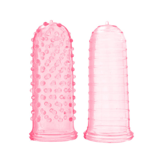 ToyJoy Sexy Finger Ticklers Pink 3.5" - Textured TPR Devotion