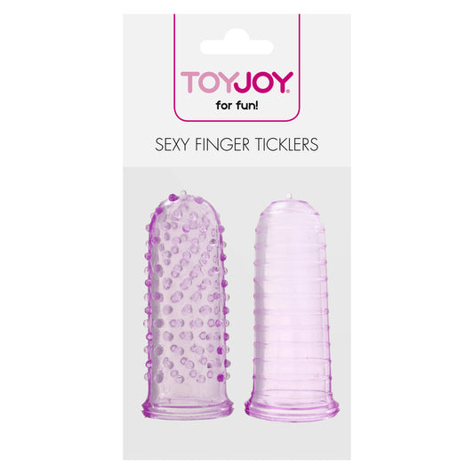 ToyJoy Sexy Finger Ticklers Purple 3.5" - Textured TPR Devotion