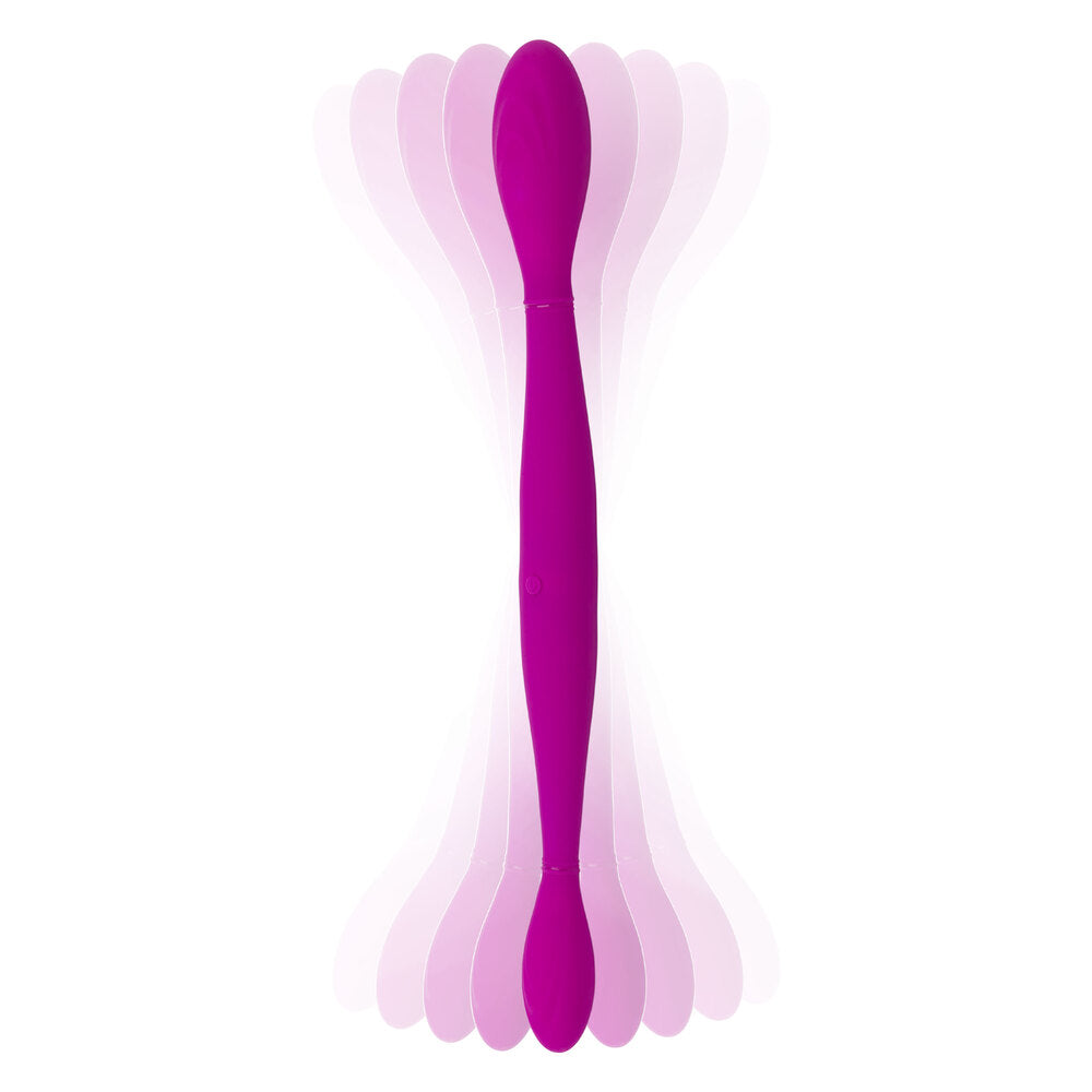 ToyJoy Infinity Double Dildo 14.6" Pink - In-Sync Motors USB Rechargeable Silicone