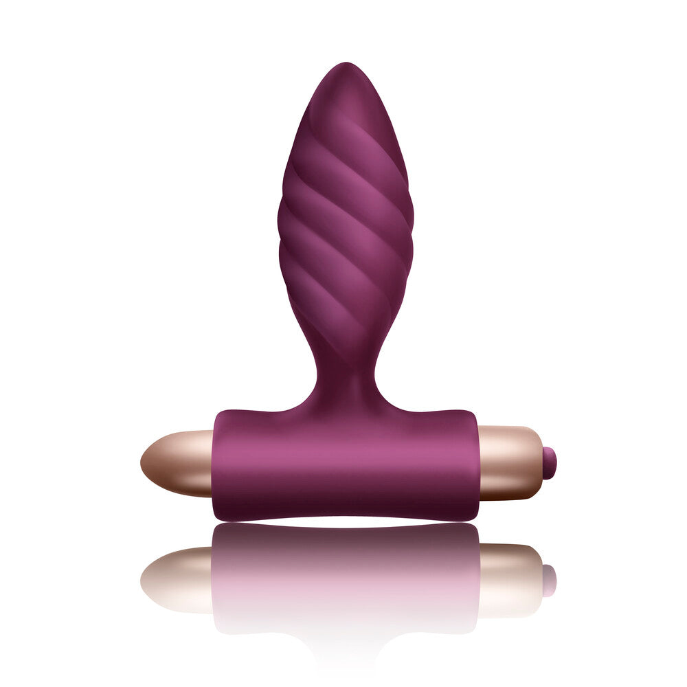 Rocks Off Oryx Twisted Anal Plug 4.05 Inches Purple - Beginner Devotion