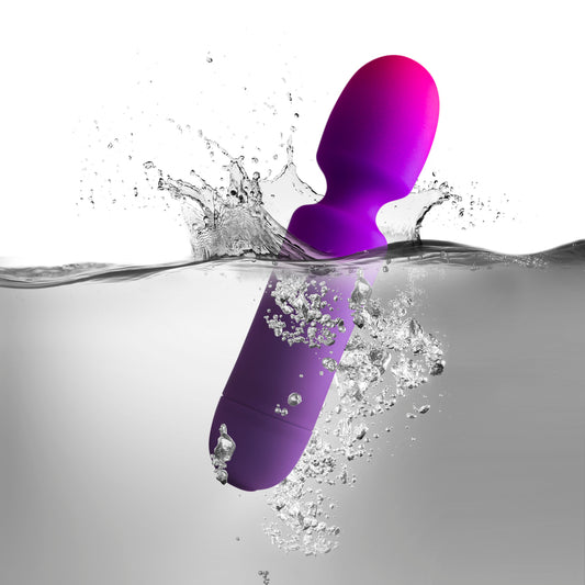 Rocks Off GloGirl Wand Massager 6.65" Purple - 10 Functions Waterproof Devotion