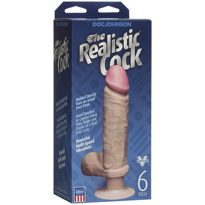 The Realistic Cock Vibrating Dildo – 6 Inch Pink