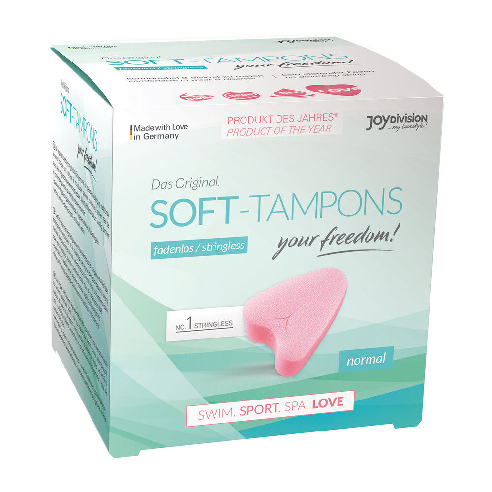 Stringless Soft Tampons Normal 3-Pack - Joy Division Freedom Devotion