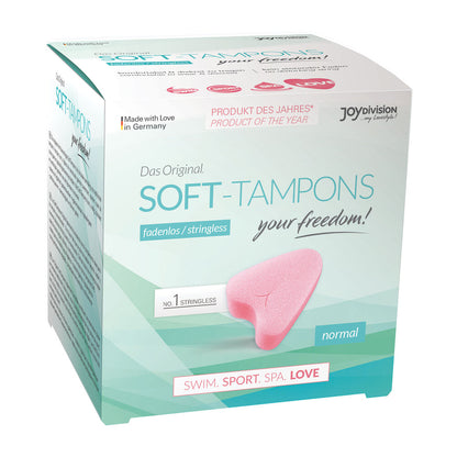 Stringless Soft Tampons Normal 3-Pack - Joy Division Freedom Devotion