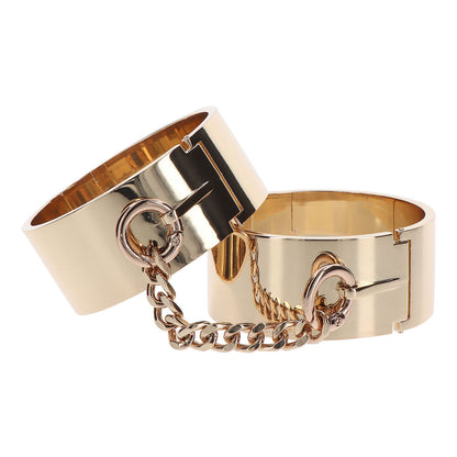 Taboom Dona Slave Wrist Cuffs Rose Gold - Lustrous Nickel-Free Metal Fashionable Luxurious
