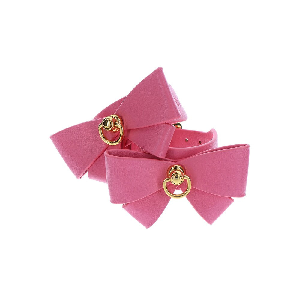 Taboom Malibu Wrist Cuffs - Pink Bow Gold-Plated Devotion