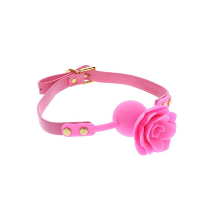 Taboom Malibu Rose Ball Gag Pink - Adjustable Strap Silicone Mouth Restraint