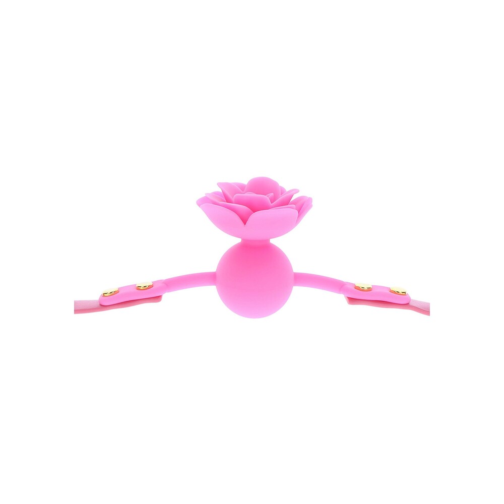 Taboom Malibu Rose Ball Gag Pink - Adjustable Strap Silicone Mouth Restraint