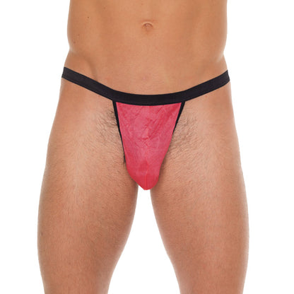 Rimba Black G-String with Pink Pouch - Heart Chakra Minimal Men's Underwear