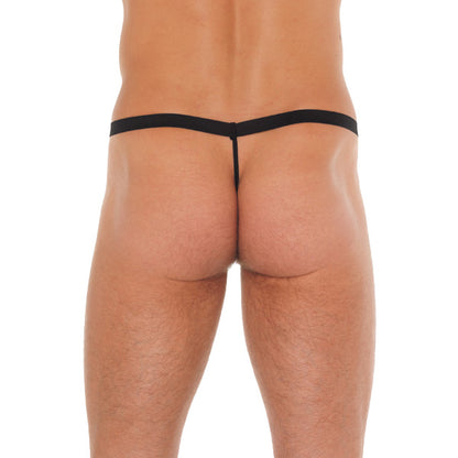 Rimba Black G-String with Pink Pouch - Heart Chakra Minimal Men's Underwear