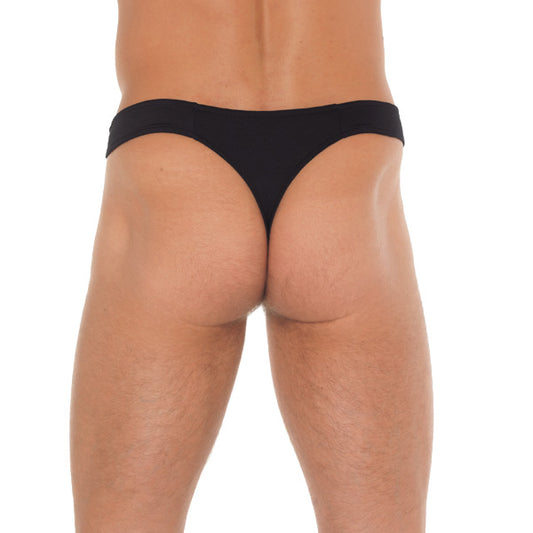 Rimba Black G-String with Zipper Pouch - Functional Minimal Men's Underwear