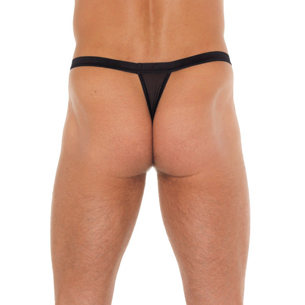 Rimba Black G-String with Red Pouch - Passionate Contrast Men's Underwear