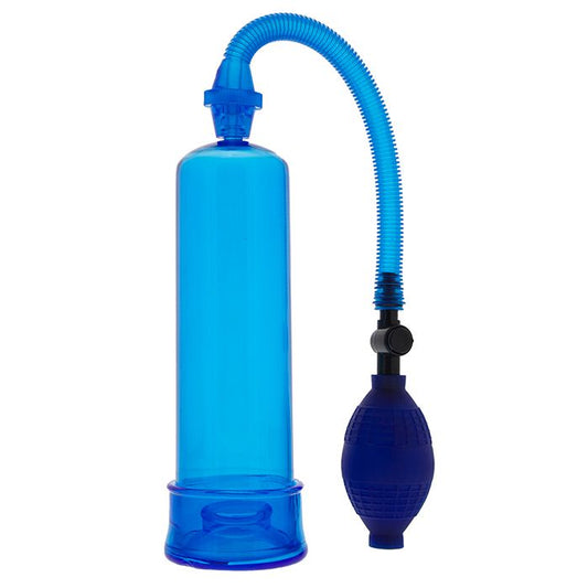 Menzstuff Blue Penis Enlarger 8" - Super Suction Bellows Valve Soft Sleeve Erectile Dysfunction