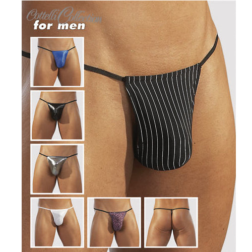 Cottelli 7-Piece Pouch G-String Set - Rainbow Variety Men's Underwear Collection