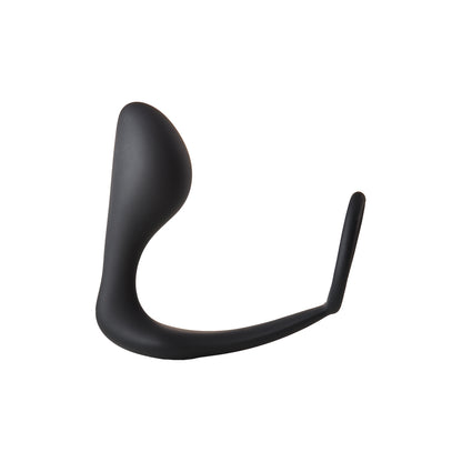 Fantasstic Anal Plug with Cockring 4.5" Black - Prostate Massaging
