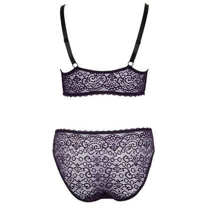 Purple Lace Bralette and Briefs Set - Curvy Crown