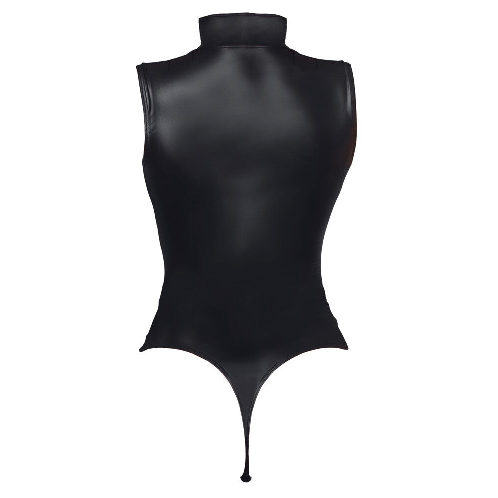Black Matte Look Body with Cleavage Cut-Out - Trendy Devotion