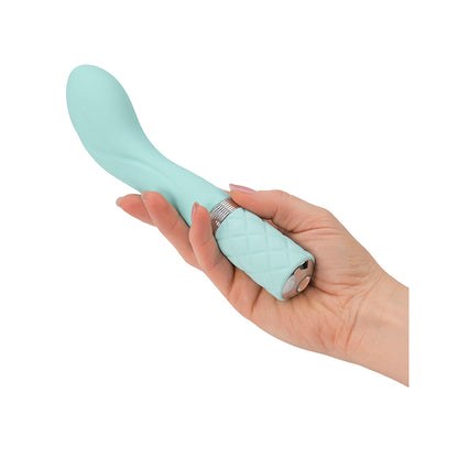 Pillow Talk Sassy GSpot Vibe 8" Green - Curved USB Travel Lock PowerBullet Incremental Speed Rechargeable