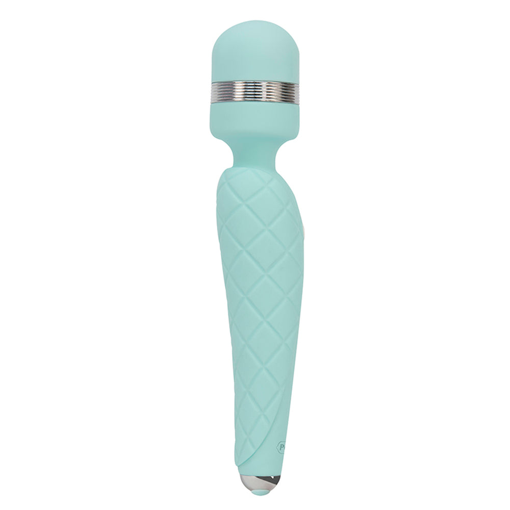 Pillow Talk Cheeky Wand Massager 8" Green - PowerBullet Swarovski Crystal USB
