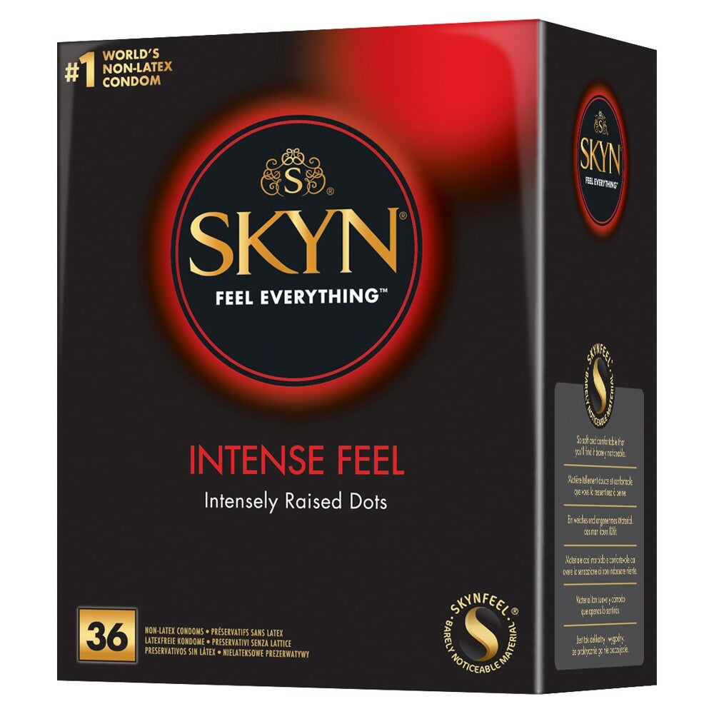 SKYN Intense Feel Latex Free Condoms 36 Pack - Ribbed Freedom Devotion
