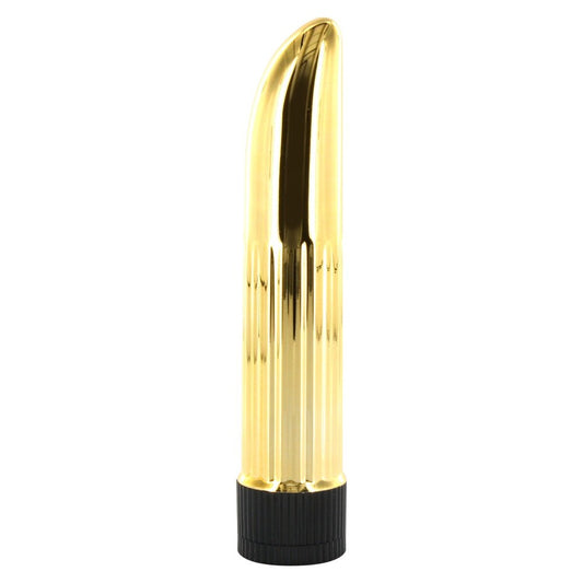 Lady Finger Mini Vibrator Gold 5.5" - Multi-Speed Rocket Classic AA Battery