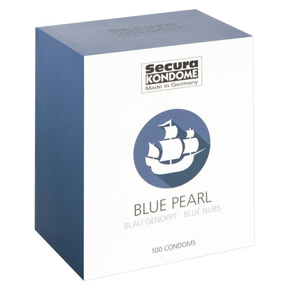 Secura Blue Pearl Condoms 100 Pack - Abundant Stimulation Devotion