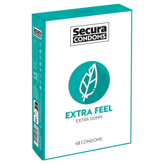 Secura Extra Feel Ultra Thin Condoms 48 Pack - Natural Sensation Devotion