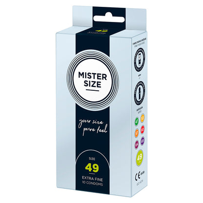 Mister Size 49mm Your Size Pure Feel Condoms 10 Pack - Snug Fit Devotion