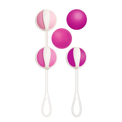 G Vibe Geisha Balls3 Pink - 5 Weighted Balls Silicone Strap Kegel Exercise Weight Combinations