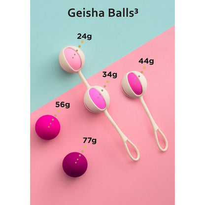 G Vibe Geisha Balls3 Pink - 5 Weighted Balls Silicone Strap Kegel Exercise Weight Combinations