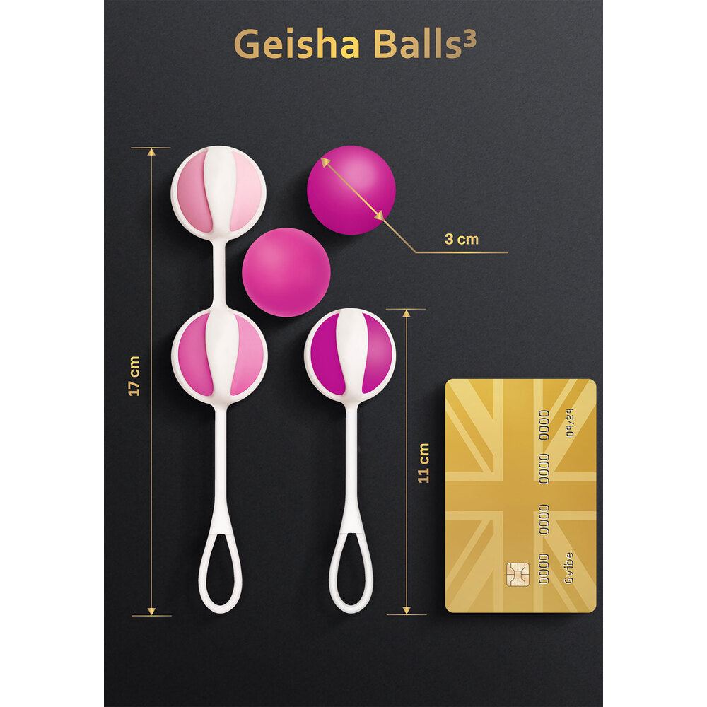 G Vibe Geisha Balls3 Pink - 5 Weighted Balls Silicone Strap Kegel Exercise Weight Combinations