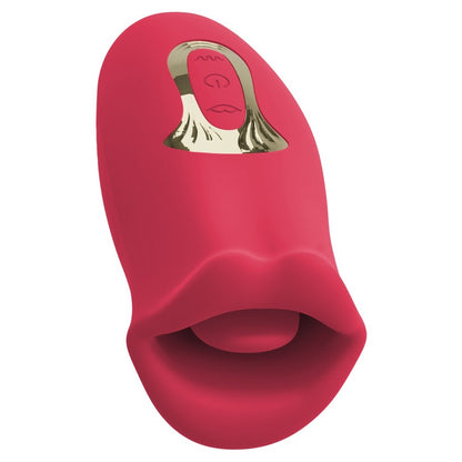 Oral Fun Moving Lips Tongue Vibrator 13cm Red - Dual Motion Oral Simulator