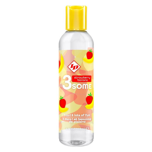 3some Strawberry Banana 3-in-1 Lube 118ml - ID Multi-Use Devotion
