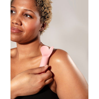 Je Joue Amour Bullet Vibrator 5.5" Pink - Heart Tip 5 Speeds 7 Patterns Vegan