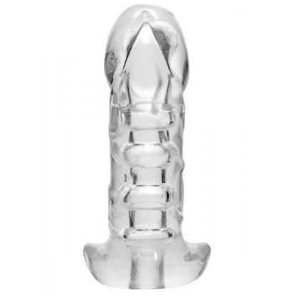 Master Series Cock Holster Sleeve 7" Clear - Girth Enhancing Internal Ribbing Bulbous Tip