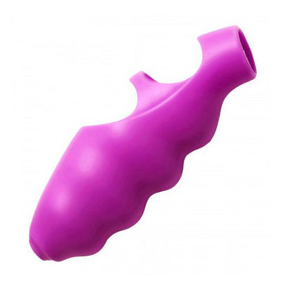 Finger Bangher Vibe 3.5" Purple - Silicone ABS Discreet Petite Stretchy Target Stimulation