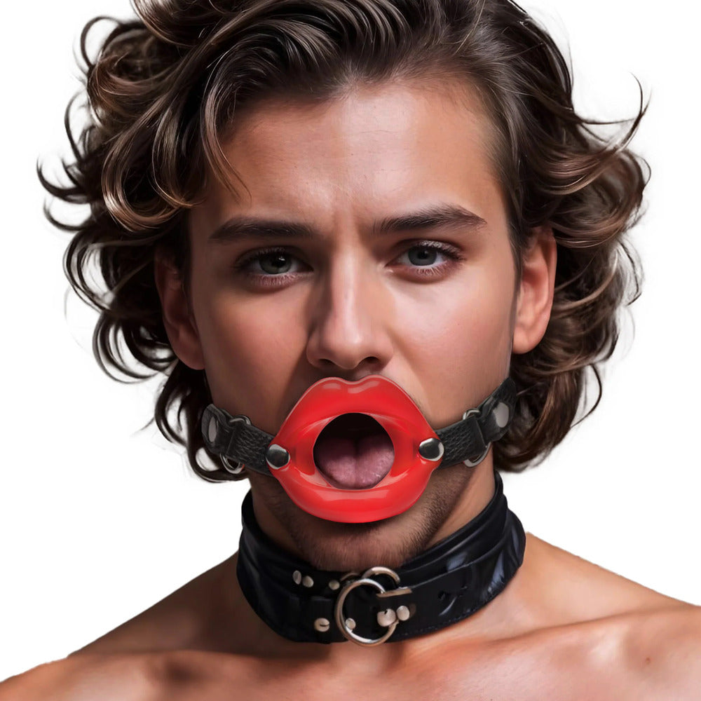 Juicy Lips Silicone Open Mouth Gag - Sissy Bimbo Devotion