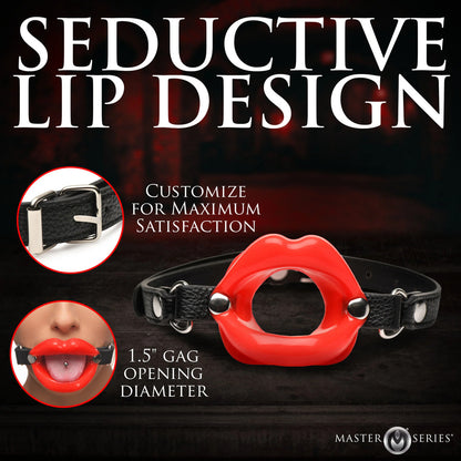 Juicy Lips Silicone Open Mouth Gag - Sissy Bimbo Devotion