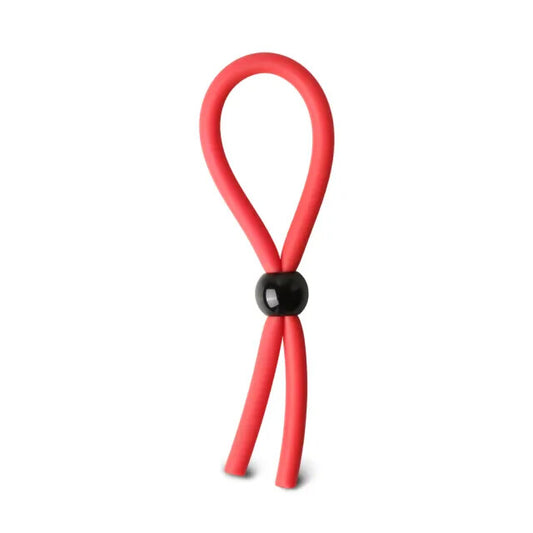 Red Adjustable Cock Ring - Stretchy Toggle Adjustment for Stamina