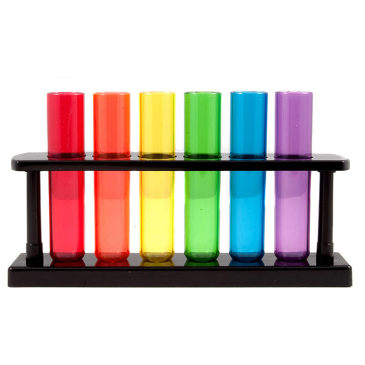 Test Tube Shooters - 6-Piece Party Shot Set with Rack