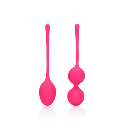 Thumping Kegel Ball Set Pink 2-Piece - Silicone Pelvic Floor Training Loveline