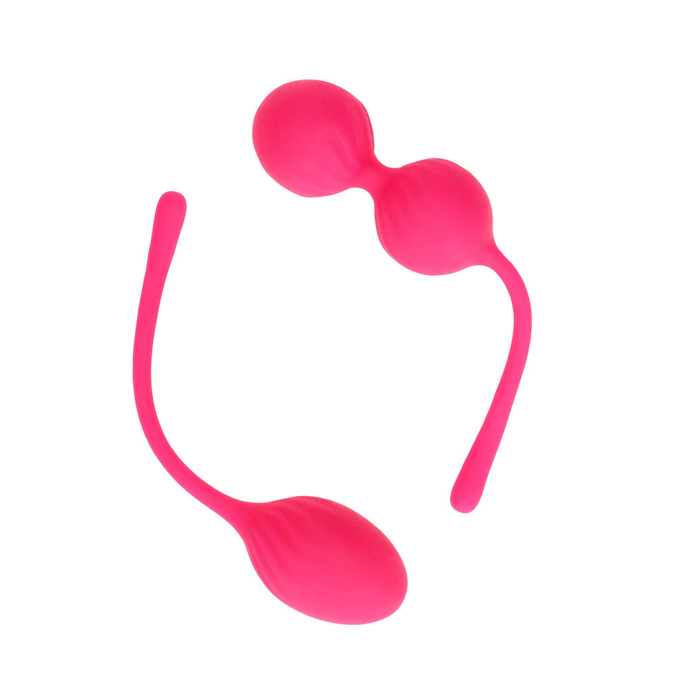 Thumping Kegel Ball Set Pink 2-Piece - Silicone Pelvic Floor Training Loveline