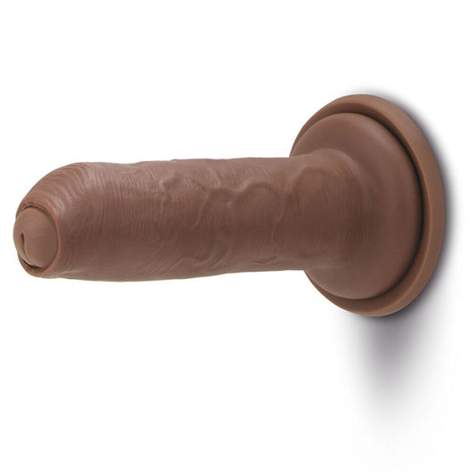 Me You Us Uncut Ultra Cock 6" Dildo Flesh Brown - Removable Foreskin Suction Cup Harness