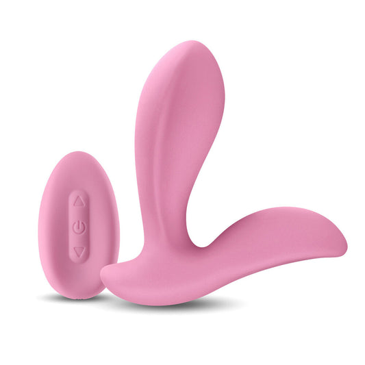 Secrets Rain - Remote-Controlled G-Spot & Clitoral Vibrator in Pink