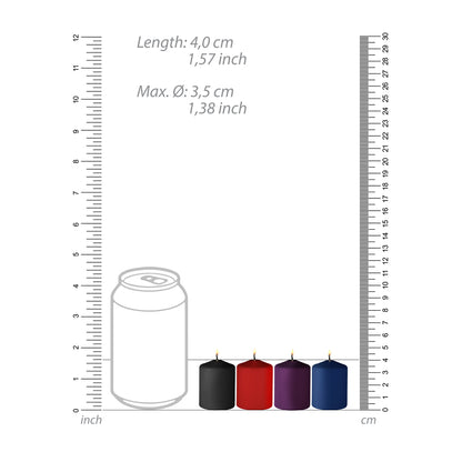 Low Temperature Wax Play Candles 4-Pack Mixed Scents - Ouch Tease Devotion