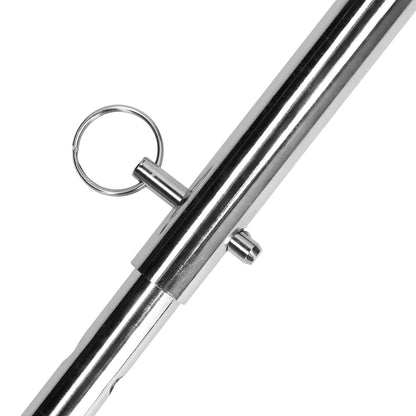 Ouch Adjustable Spreader Bar 88.5cm Silver - Customizable Width Rings Metal BDSM